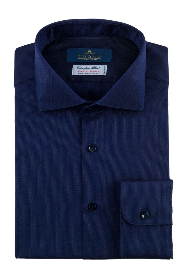 Camasa Anastasia Navy din Bumbac