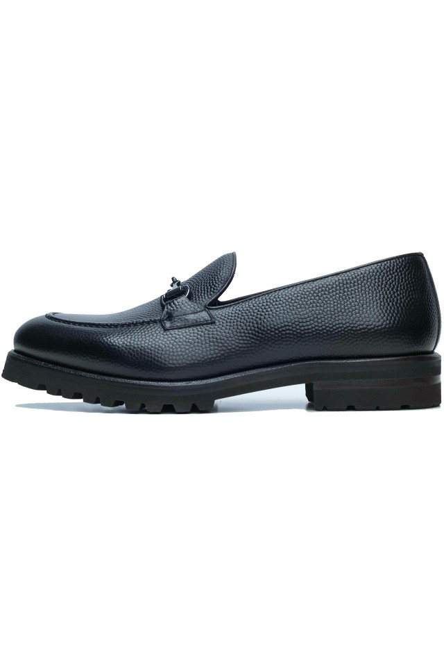 Black leather Loafer