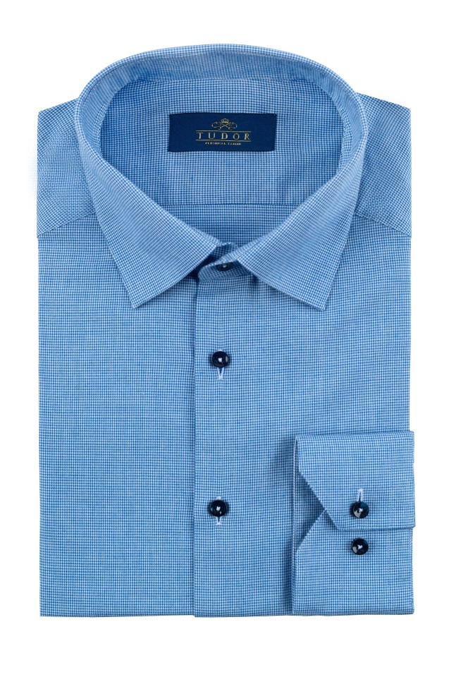 Camasa Hellene Bleu din Bumbac