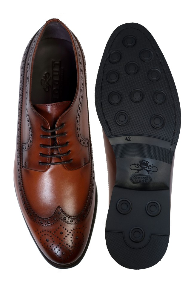 PANTOFI MED BROWN DERBY BROGUE