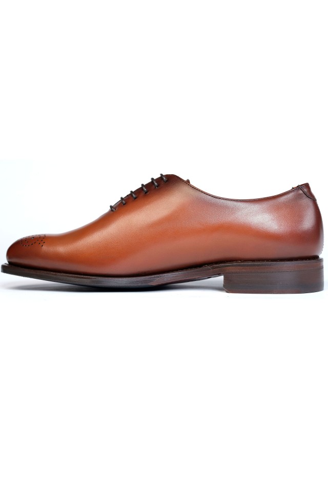 PANTOFI Med-brown whole cut