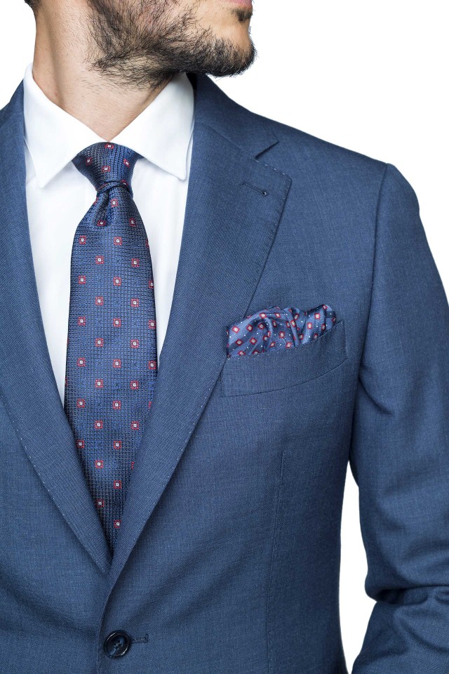 Costum Moss Albastru din Lana