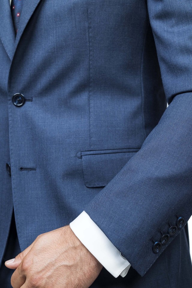 Costum Moss Albastru din Lana