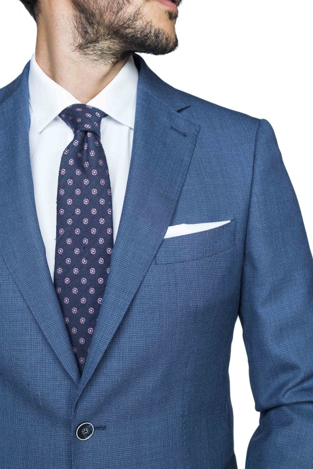 Costum Campbell Albastru din Lana