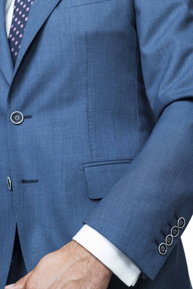 Costum Campbell Albastru din Lana