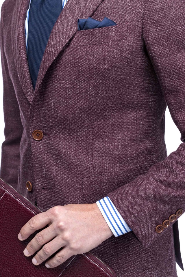 Costum Samothrace Mov din Lana, Matase, In