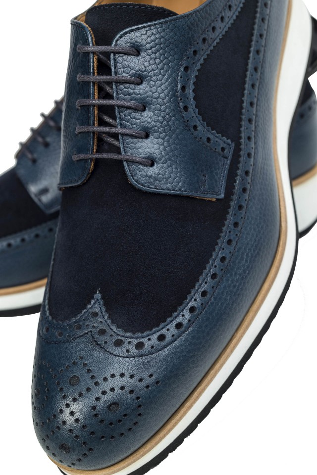 Pantofi Derby Casual Bleumarin