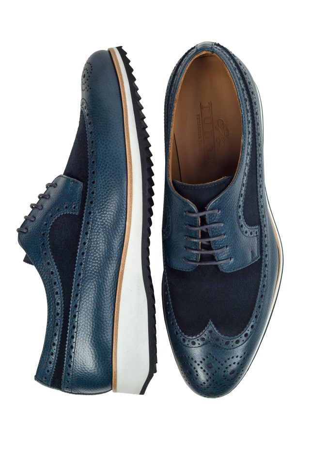 Pantofi Derby Casual Bleumarin