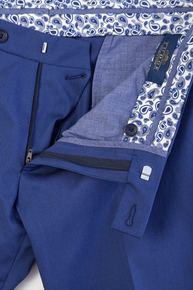 Pantalon chino Dustin Albastru din Bumbac