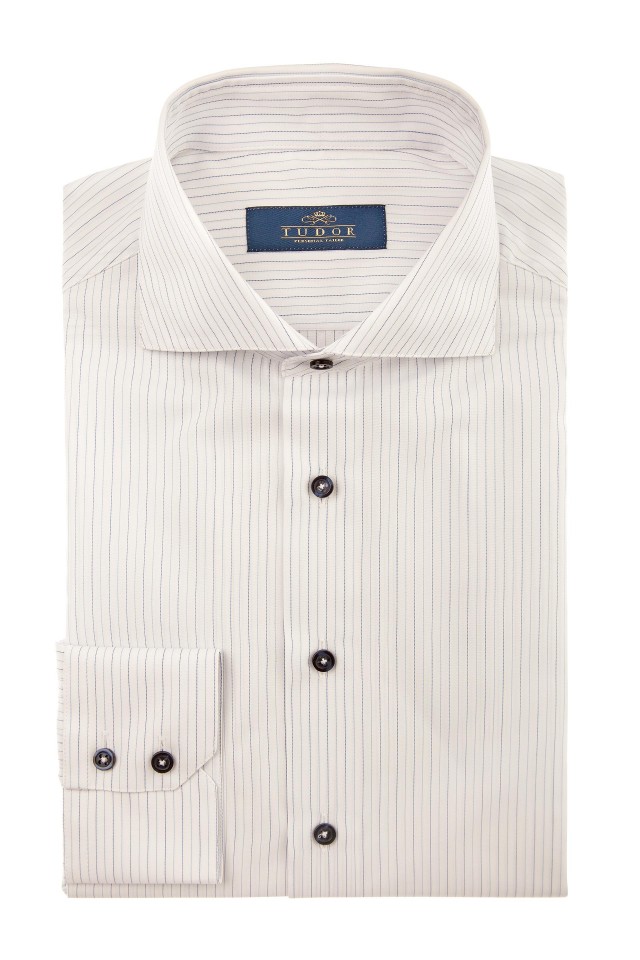 Camasa Chabela Alb/Albastru din Bumbac si polyester