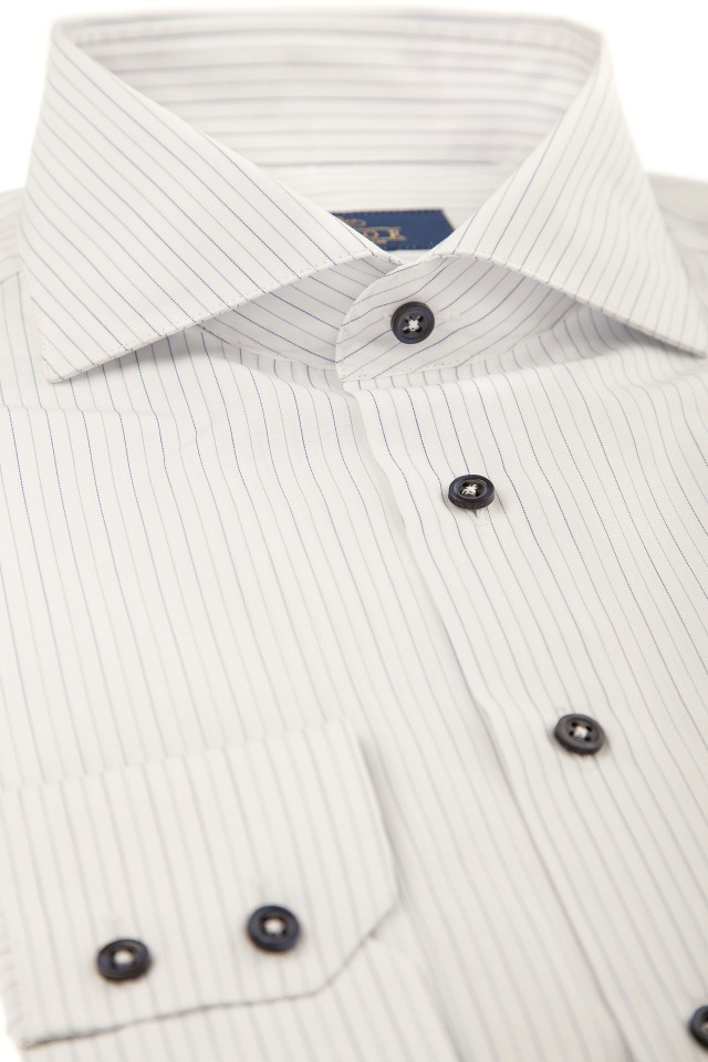 Camasa Chabela Alb/Albastru din Bumbac si polyester