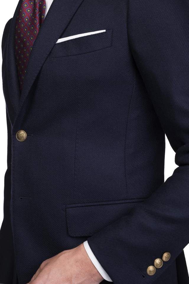 Costum Felix Albastru/Gri din Lana