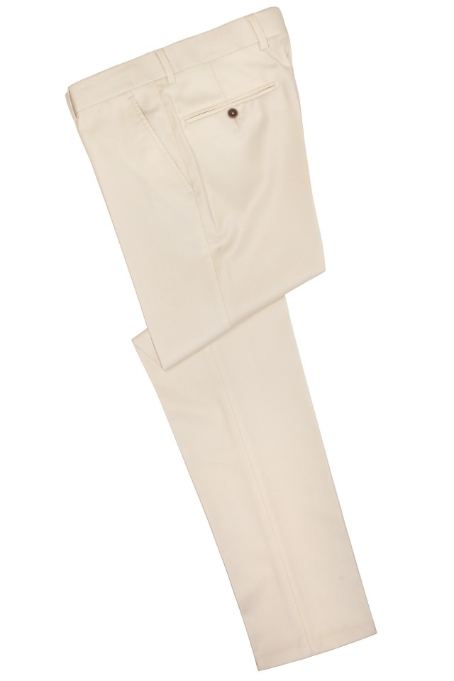 Pantaloni evans Crem din Lana