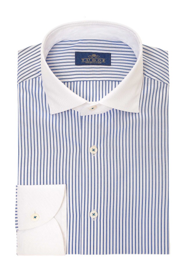 Camasa Garth Bleu din Bumbac