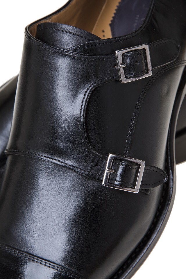 Pantofi Double Monk Black