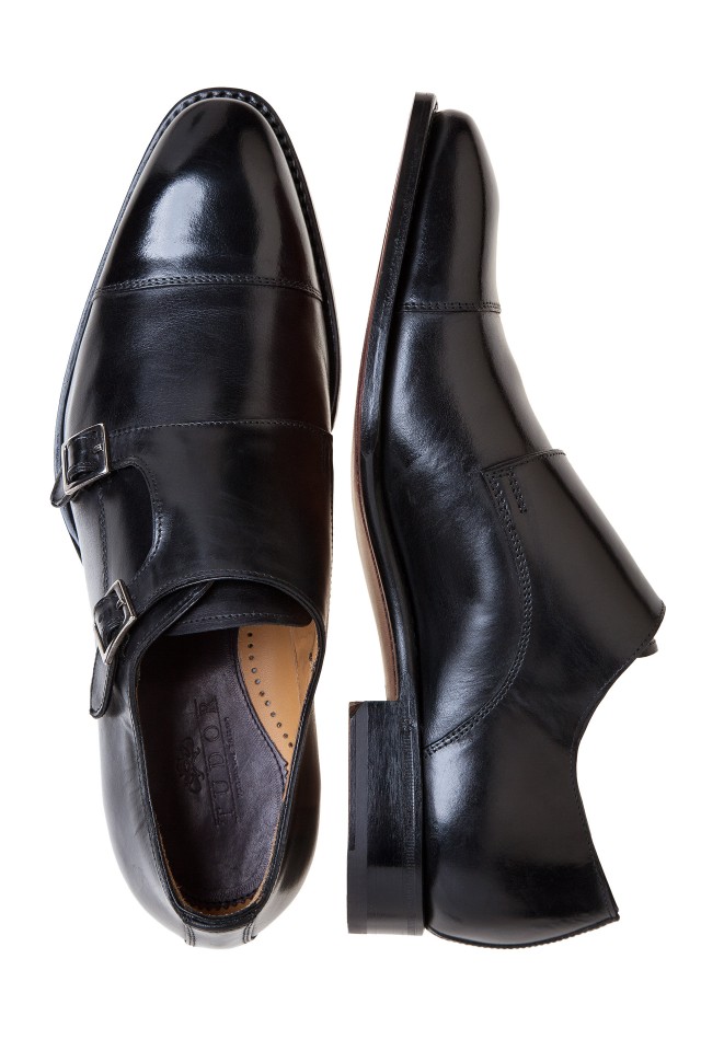 Pantofi Double Monk Black