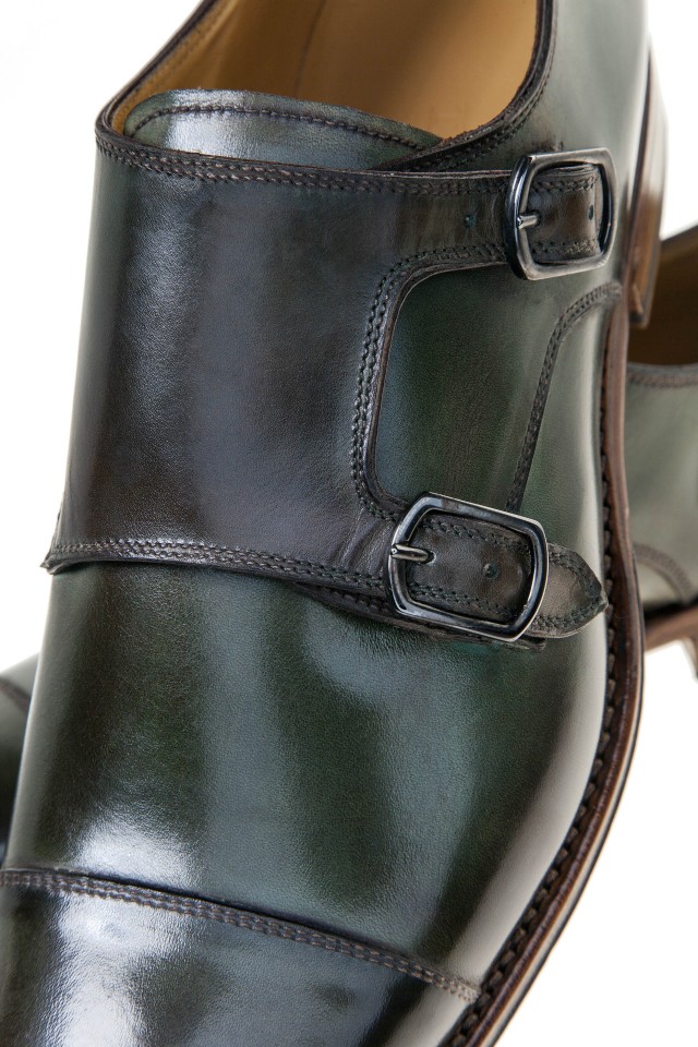 Pantofi Double Monk Oliver Green