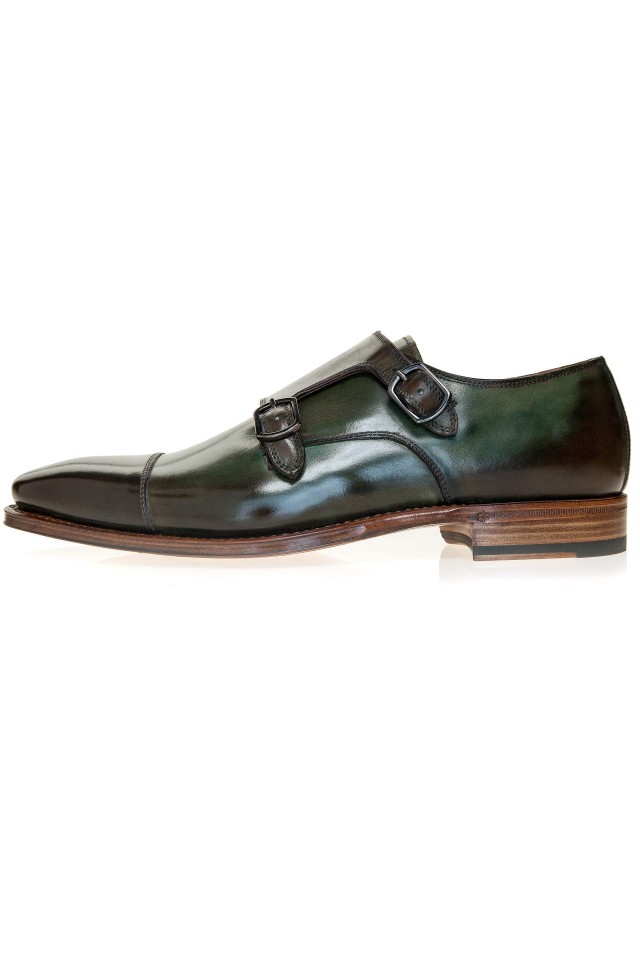 Pantofi Double Monk Oliver Green