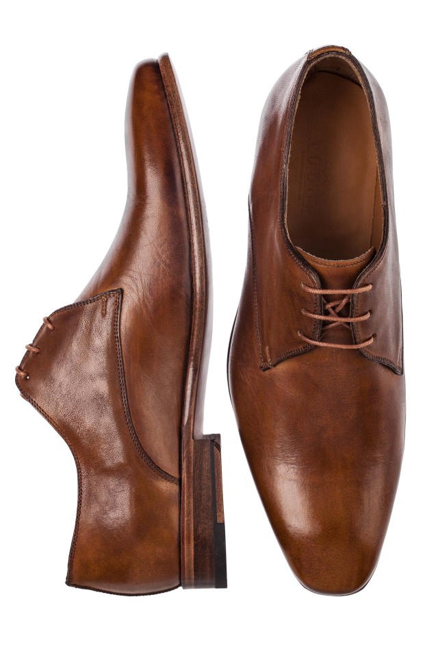 Pantofi derby beige antique 