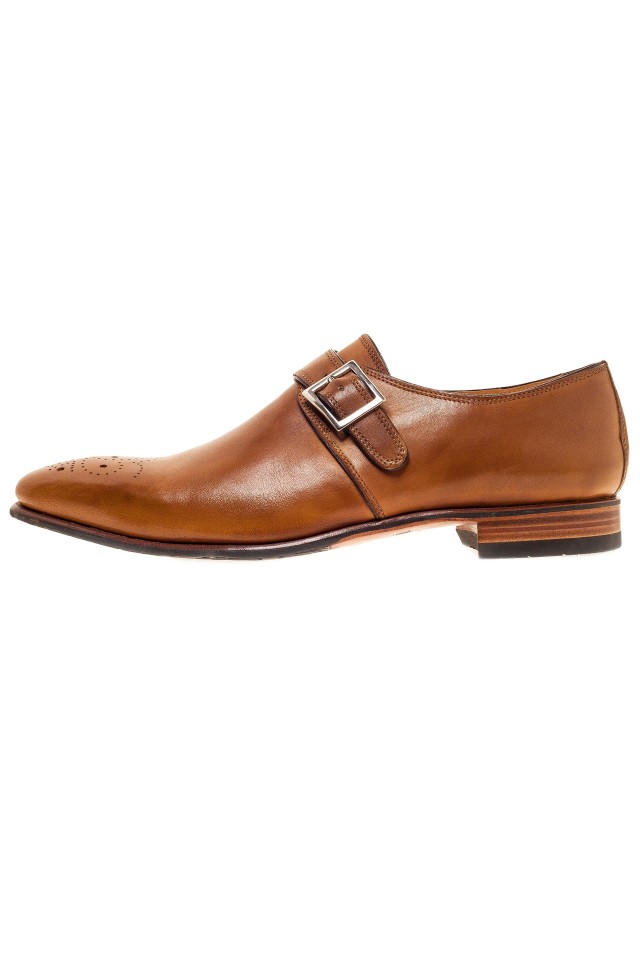 Pantofi single monk strap brown