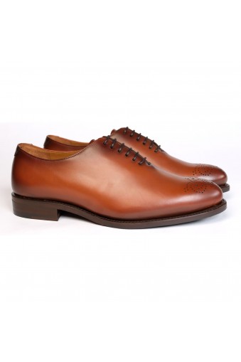 PANTOFI Med-brown whole cut