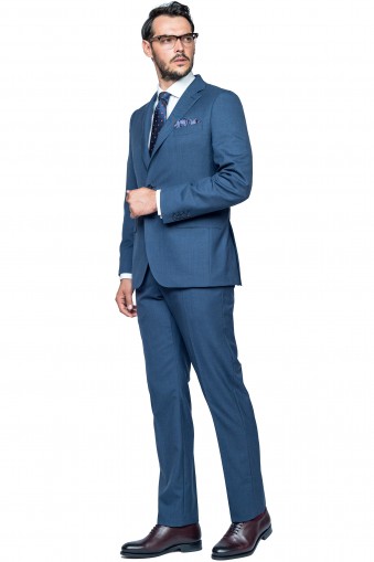 Costum Moss Albastru din Lana