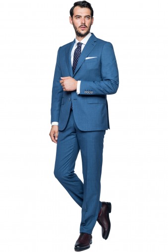 Costum Campbell Albastru din Lana