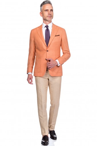 Costumul Mediteraneus Portocaliu din Lana