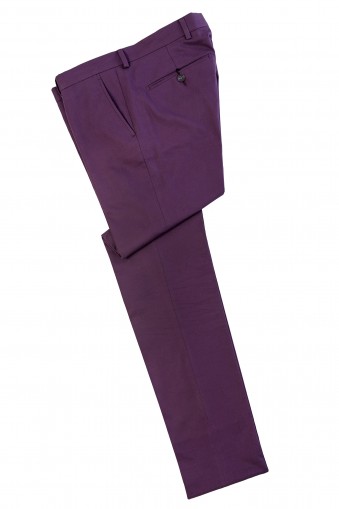 Pantaloni chino Conrad Mov din Bumbac