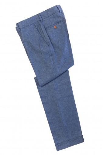 Pantaloni Flannel Carver Bleu din Lana