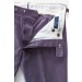 Pantaloni smart casual de catifea cord Lavanda din Bumbac