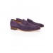 Pantofi loafers prugna suede