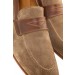 Pantofi suede beige loafers