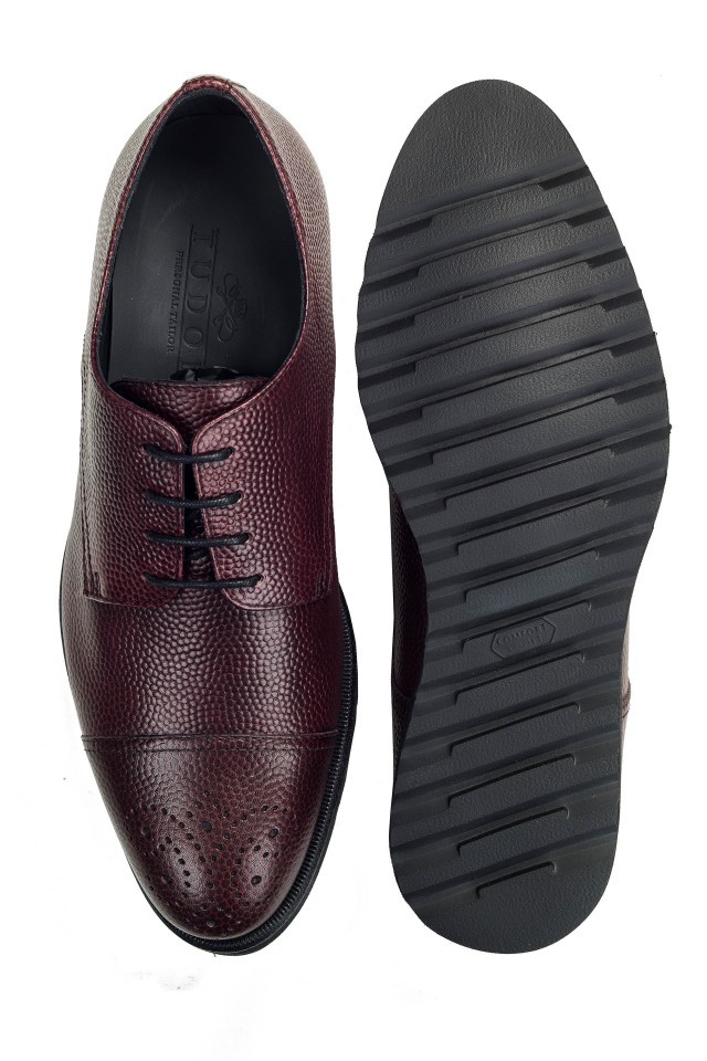 Derby Pebble Burgundy Shoes