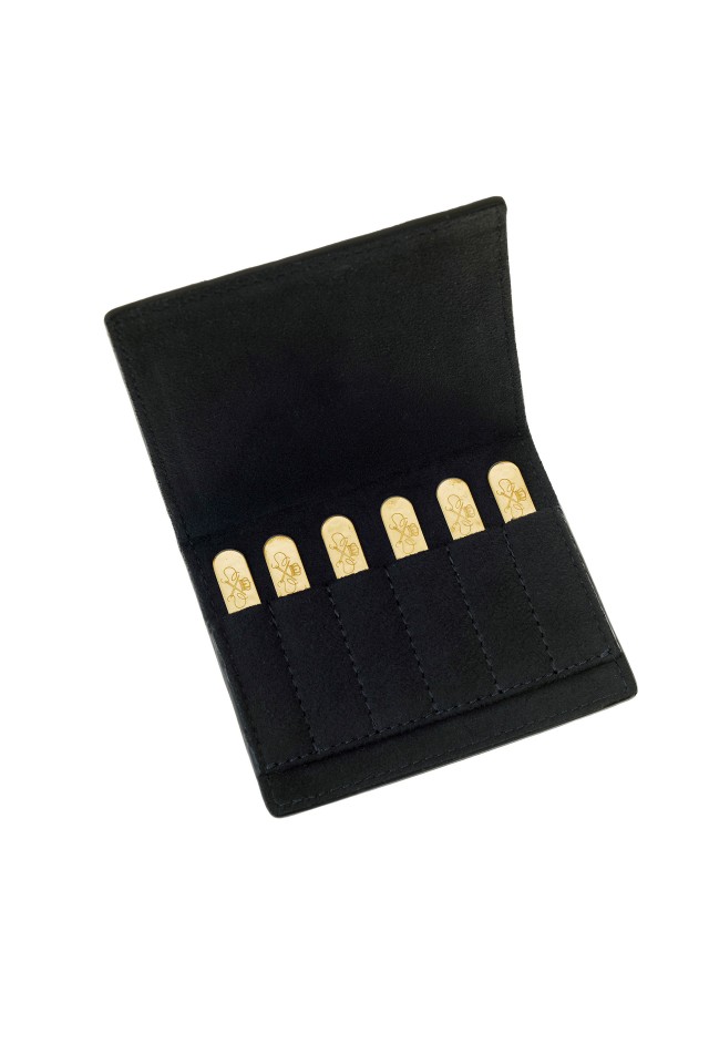 Black Collar stays Case + 3 sets of brass stays