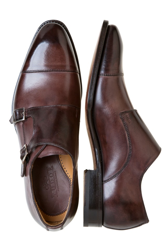 Double Monk Brown Shoes