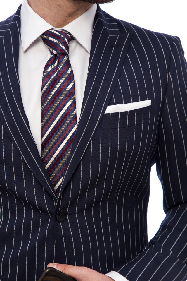 Costum Alanis Navy Stripe