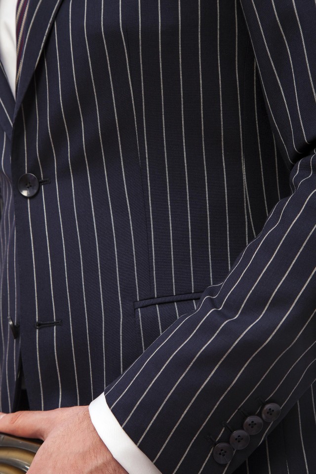 Costum Alanis Navy Stripe