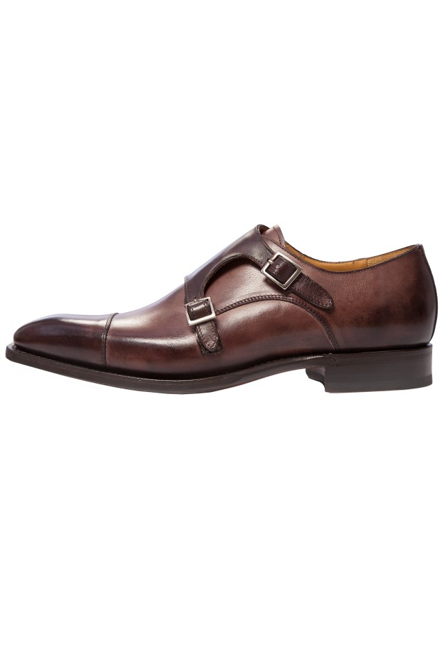 Double Monk Brown Shoes