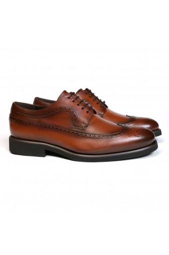 MED BROWN DERBY BROGUE SHOES