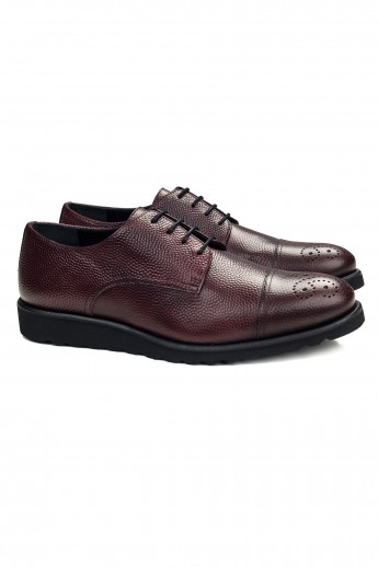 Derby Pebble Burgundy Shoes