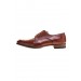 Cognac antique derby shoes